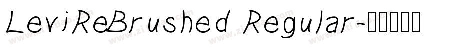 LeviReBrushed Regular字体转换